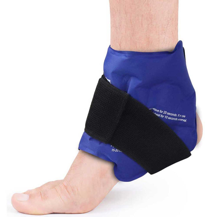 Premium Ankle Brace Ice Pack Wrap for Pain Relief – Hot & Cold Therapy, Flexible Fit, Reusable Gel Cold Pack for Swollen 
