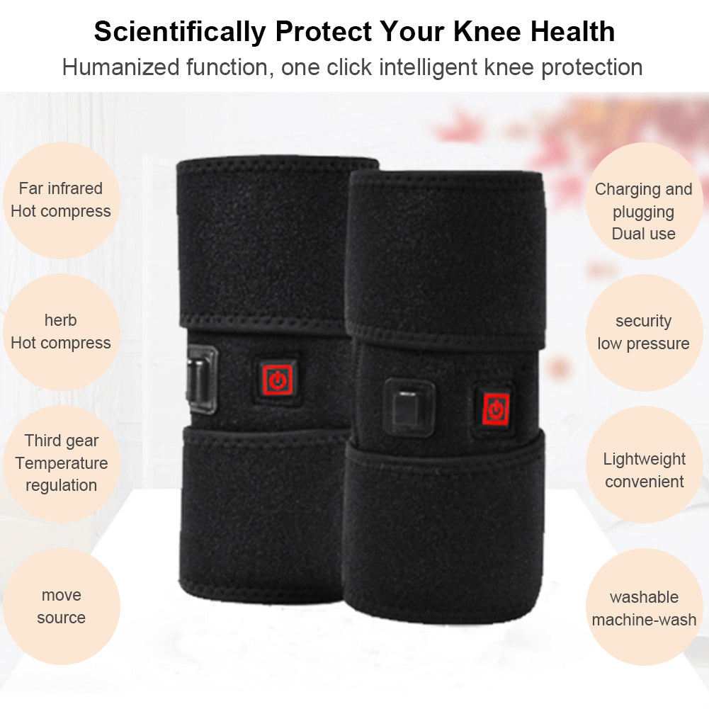 Premium Electric Heating Knee Protection – Adjustable Knee Joint Care Tool with 3 Temperature Levels and One-Click Control 