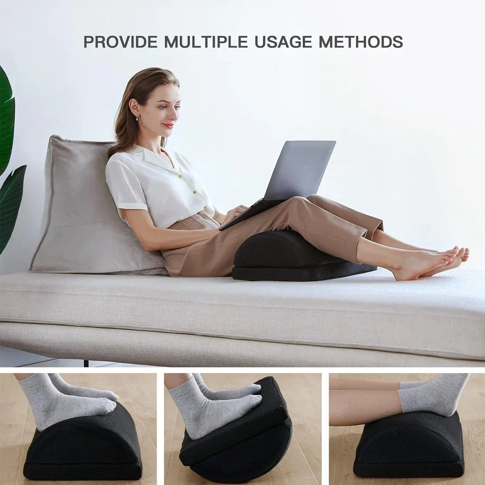 Premium Ergonomic Foot Rest for Under Desk, Office Foot Stool for Comfort and Support, Anti-Slip Footrest Pillow for Work, 