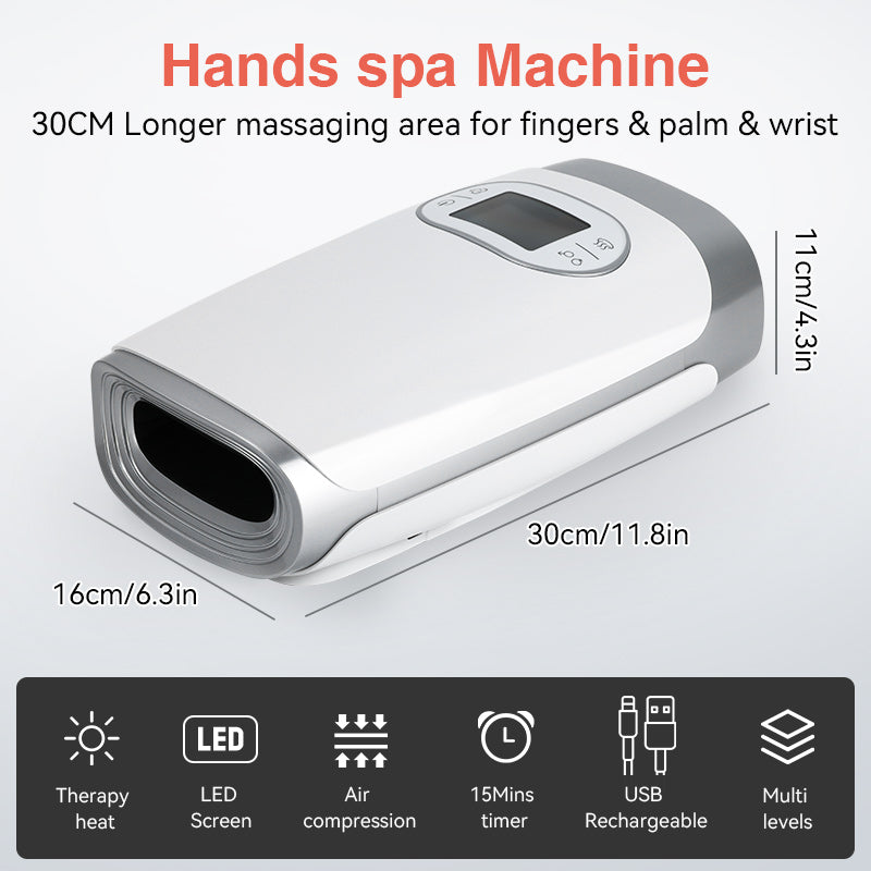Premium Heated Hand Massager with Air Pressure and Hot Compress for Arthritis Relief, Cold Hand Comfort, and Finger Numbness
