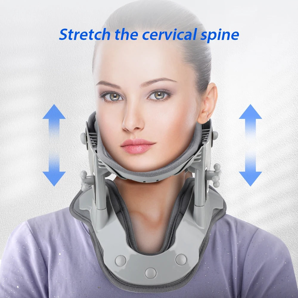 Premium Heating Neck Traction Collar with Adjustable Cervical Support, Hot Compression for Spine Alignment & Pain Relief, USB-Powered Cervical Massager - StrengthXPhysiotherapy