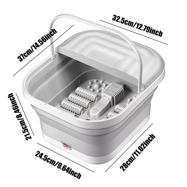Premium Portable Thermostatic Foot Massage Tub – Foldable Heating Automatic Foot Bath for Home Relaxation & Blood Circulation