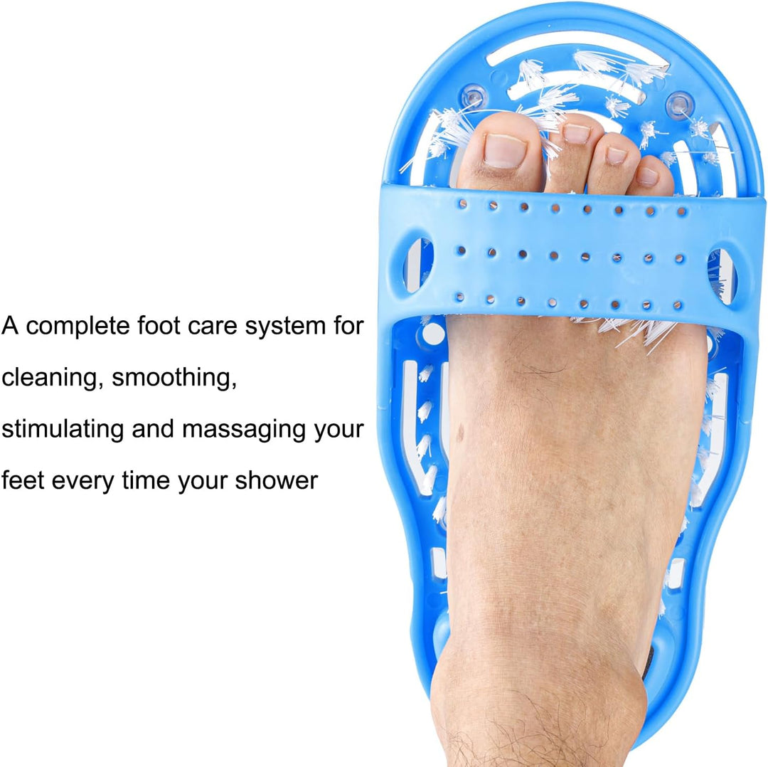 Premium Shower Foot Scrubber Massager – Exfoliating Cleaner Brush for Dead Skin Removal, Foot Spa Slipper, Sand Stone Foot 