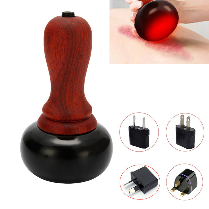 Premium Hot Stone Electric Gua Sha Massager for Skin Lift & Muscle Relaxation – Natural Bianstone, 5 Temperature Settings, 