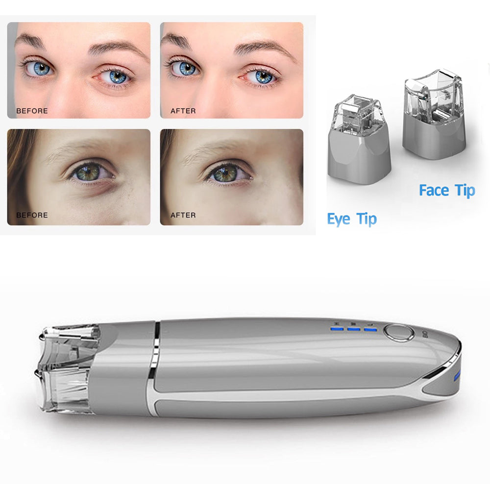 Premium 2 in 1 EMS Eye and Face Vibration Massager – Portable Electric Dark Circle Removal, Anti-Ageing Eye Wrinkle Beauty
