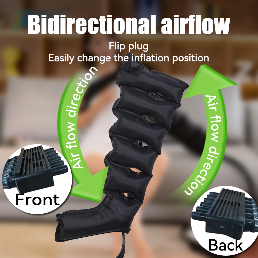 Premium Air Compression Leg Massager for Varicose Veins Relief, Blood Circulation Boost, Adjustable Cuffs, and Relaxation -