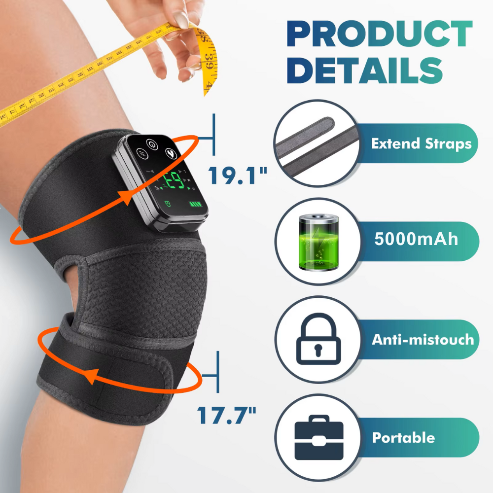 Premium Electrically Heated Shoulder Pads - USB Charging, 3 Heating Levels, 5000mAh Battery, Vibration Massage Device for Pain Relief and Muscle Relaxation - StrengthXPhysiotherapy