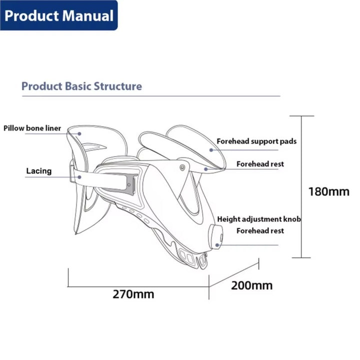 Premium Adjustable Neck Stretcher with Air Sac for Home Cervical Traction, Spine Alignment & Pain Relief, Lightweight and Comfortable Neck Support Collar - StrengthXPhysiotherapy