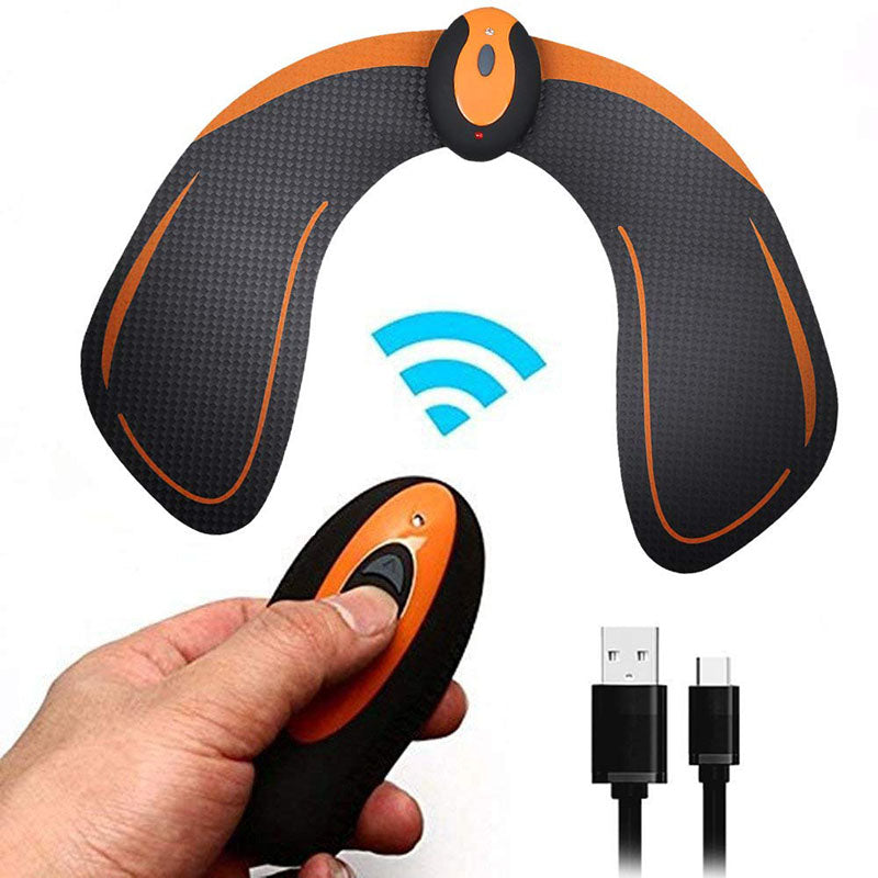 Premium EMS Muscle Stimulator Abdominal Hip Trainer with LCD Display | USB Rechargeable Fitness Toner for Body Slimming & 
