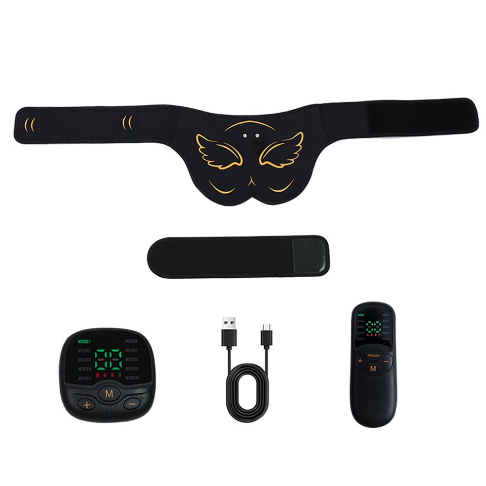 Premium EMS Hip Trainer with Remote Control | 10 Modes & 30 Intensity Levels for Buttocks Toning and Muscle Stimulation | USB