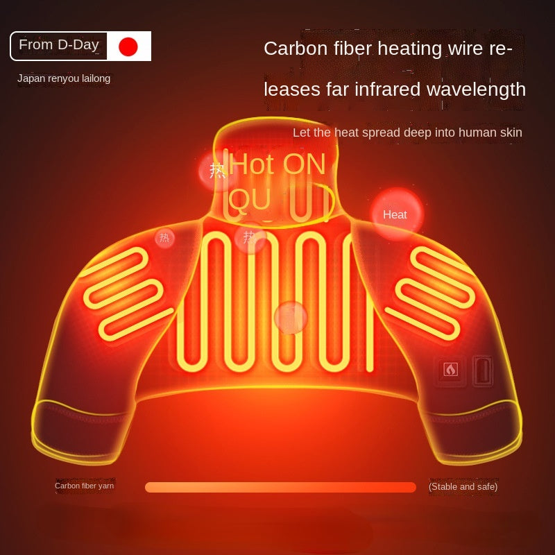 Premium Electrically Heated Shoulder Protector for Cervical Vertebra Warmer, Massage Therapy Cuff for Shoulder Soreness 