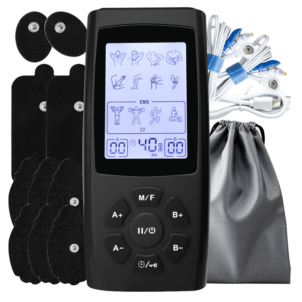 Premium Adjustable Electric Muscle Massager - Slimming Machine with 24 Modes, Rechargeable Design, and Intensity Control for 