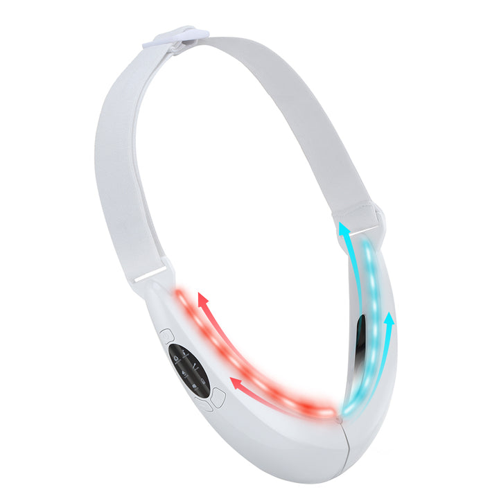 Luxury V Face Massager – 5 Modes Red & Blue Light Facial Beauty Device, Anti-Aging, Skin Tightening, Lifting V-Line Instrument, Rechargeable, Lightweight Design for Home Spa Treatments - StrengthXPhysiotherapy