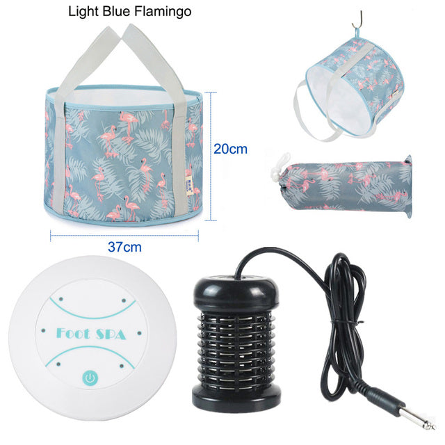 Premium Electric Foot Spa Massager – Mini Ionic Detox Bath with Vibrating Whirlpool & Pressotherapy, Aqua Cleanse for 