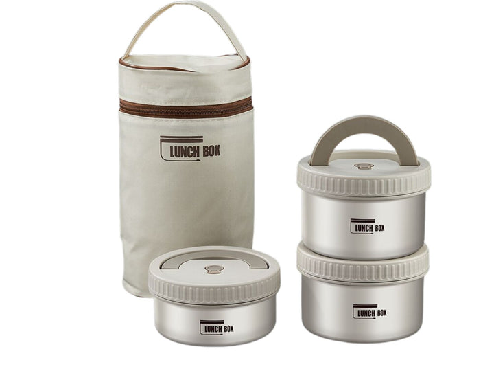 Premium Insulated Lunch Box Set – Portable Stackable Bento Box, Stainless Steel, Thermal Insulation, Keeps Food Warm or Cold,