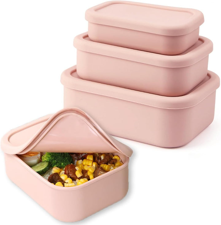 Premium Leak-Proof Bento Lunch Box – Reusable Silicone Meal Prep Container, BPA-Free, Microwave & Dishwasher Safe, Perfect  