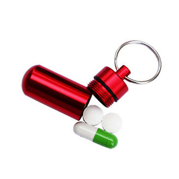 Premium Portable Waterproof Aluminum Pill Box – Compact Medicine Organizer for Tablets, Vitamins, Fish Oils, and Pills 