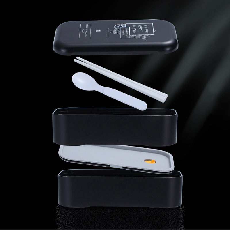 Premium Eco-Friendly Double-Layer Bento Lunch Box – Microwave Safe, 1L Capacity, Health Food Container for Meal Prep, BPA, 