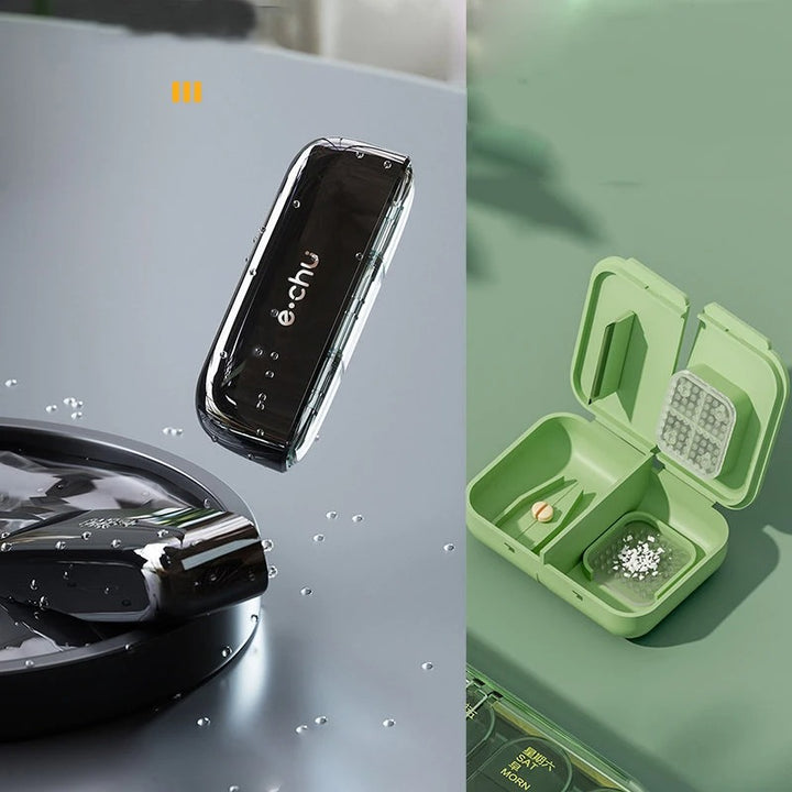 Premium Portable Pill Organizer – 3 Times A Day Medicine Box, Travel-Friendly, Compact Design with Waterproof Seal, Food