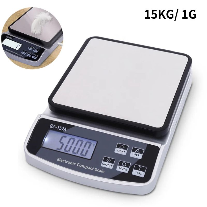 Premium Electronic Kitchen Scale - USB Rechargeable Smart Digital Balance for Food, Coffee, and Baking (3KG/5KG/10KG 