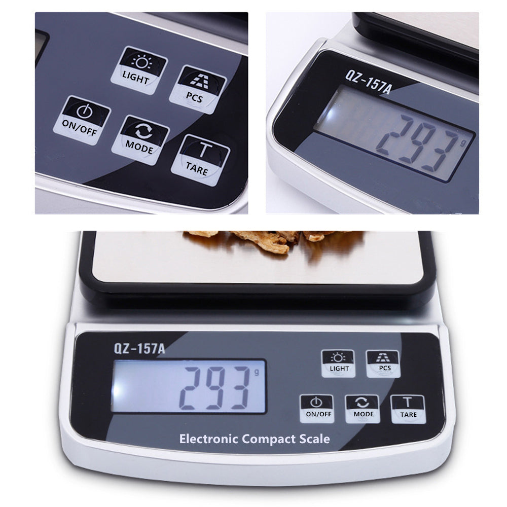 Premium Electronic Kitchen Scale - USB Rechargeable Smart Digital Balance for Food, Coffee, and Baking (3KG/5KG/10KG 