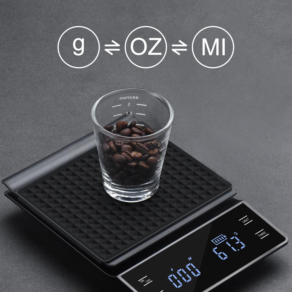 Premium Digital Coffee and Kitchen Scale – Precision Food Scale with Timer, High-Accuracy Mini Electronic Scale for Jewelry 