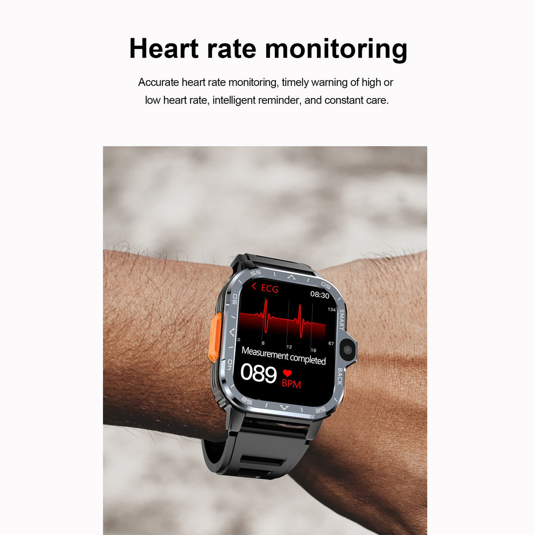 Premium 4G Android Smartwatch for Men – 2.03" HD Dual Camera, GPS, 64GB ROM, NFC, Wi-Fi, Bluetooth, Heart Rate Monitoring, Step Counter, SIM Card Support - StrengthXPhysiotherapy