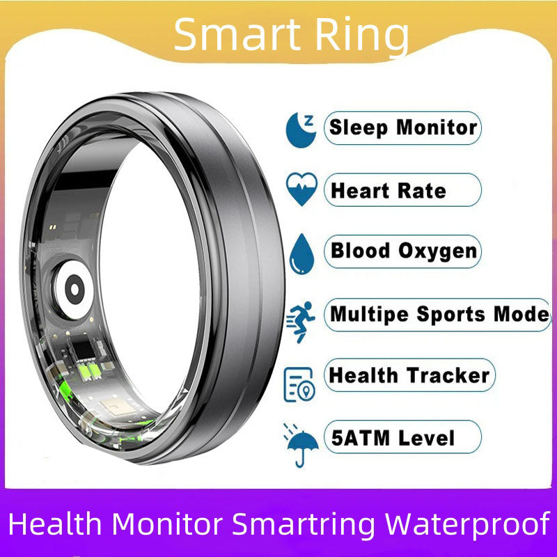 Premium Smart Ring for Men & Women – Health Monitor, Fitness Tracker, Waterproof Design, Multiple Sport Modes