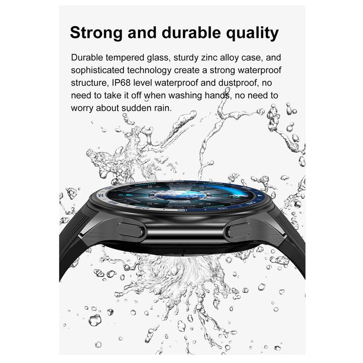 Premium Smartwatch for Men – 1.43'' 3D Surround Vision Display, 4GB RAM, 32GB Storage, Bluetooth Calling, Waterproof, Heart Rate & Sleep Monitoring, MP4 Video Playback, Voice Assistant - StrengthXPhysiotherapy