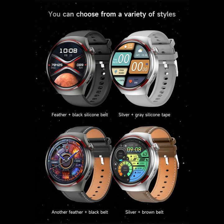 Premium Smartwatch for Men – 1.53'' AMOLED HD Screen, GPS, NFC, Bluetooth Calling, IP68 Waterproof, Heart Rate & Blood Pressure Monitoring, AI Voice Assistant, Sports & Fitness Tracker, 2024 - StrengthXPhysiotherapy