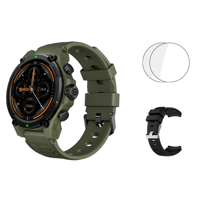 Premium Smartwatch with 1.43" AMOLED Display – GPS, 5ATM Water Resistance, 21-Day Battery Life, 100+ Sports Modes, Bluetooth 