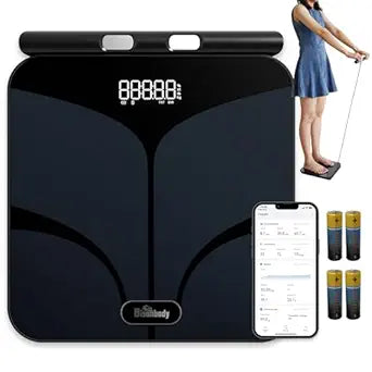 Premium Voice Broadcast Body Fat Scale – 8-Electrode Bioimpedance Analyzer, Smart Body Composition Scale with Professional 