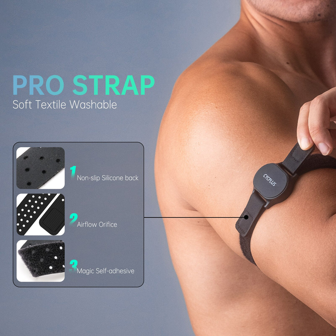 Premium Heart Rate Sensor Armband for Fitness - Bluetooth ANT+ Monitor for Garmin & Wahoo GPS Bike Computer, Wrist Belt for  