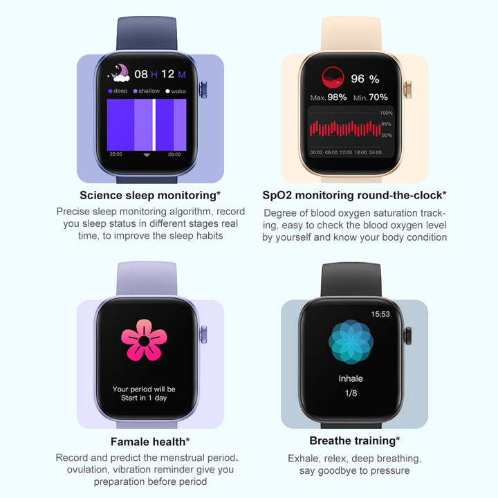 Premium Voice Calling Smartwatch – 1.9" Health Monitoring, IP68 Waterproof, Smart Notifications, Fitness Tracking, Voice 
