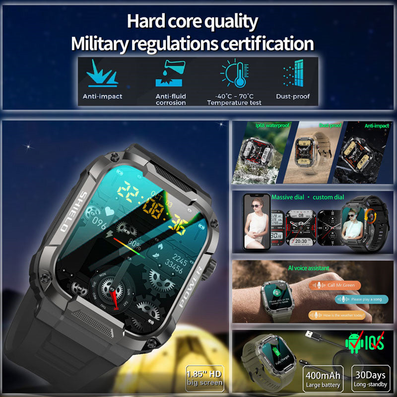 Premium Waterproof Fitness Smartwatch for Men & Women, 1.92" HD Screen, Heart Rate & Blood Oxygen Monitor, Multi-Sport Mode, 