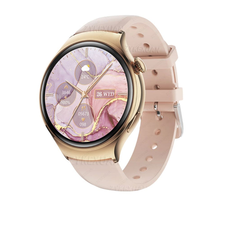 Premium Smartwatch for Women - AMOLED Display, Bluetooth Calling, NFC, GPS, IP68 Waterproof, Multiple Sports Modes, Heart 