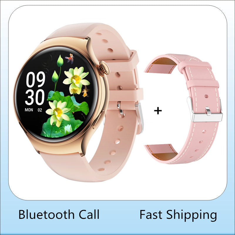 Premium Smartwatch for Women - AMOLED Display, Bluetooth Calling, NFC, GPS, IP68 Waterproof, Multiple Sports Modes, Heart 