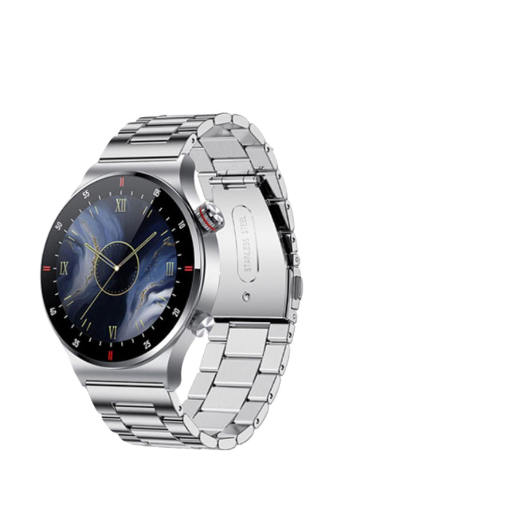 Premium Smartwatch for Men – ECG + PPG, Bluetooth Call, AMOLED Full Touch, NFC, Sports Mode, Waterproof, Heart Rate, Blood 