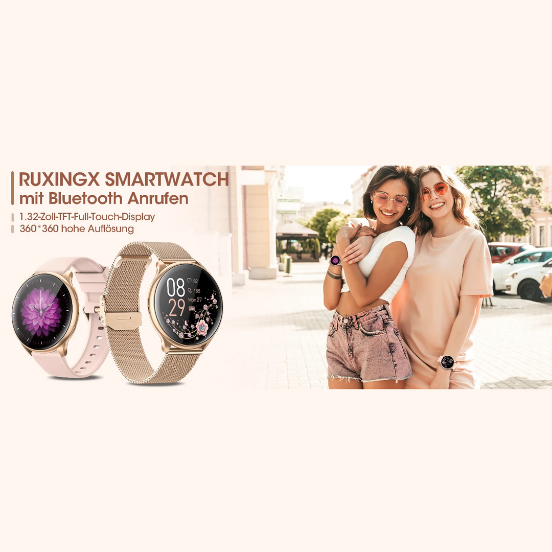 Premium Smartwatch for Women – Wireless Call/Dial, 19 Sports Modes, Sleep Monitoring, Music Player, Pedometer, Female Functions, Perfect Birthday Gift - StrengthXPhysiotherapy