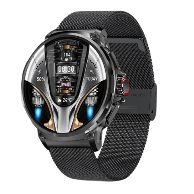 Premium 1.85-inch Ultra HD Smartwatch – GPS Tracking, Bluetooth Calls, 710mAh Battery, Fitness & Health Monitor, Activity Tracker, Compatible with iOS, Android
