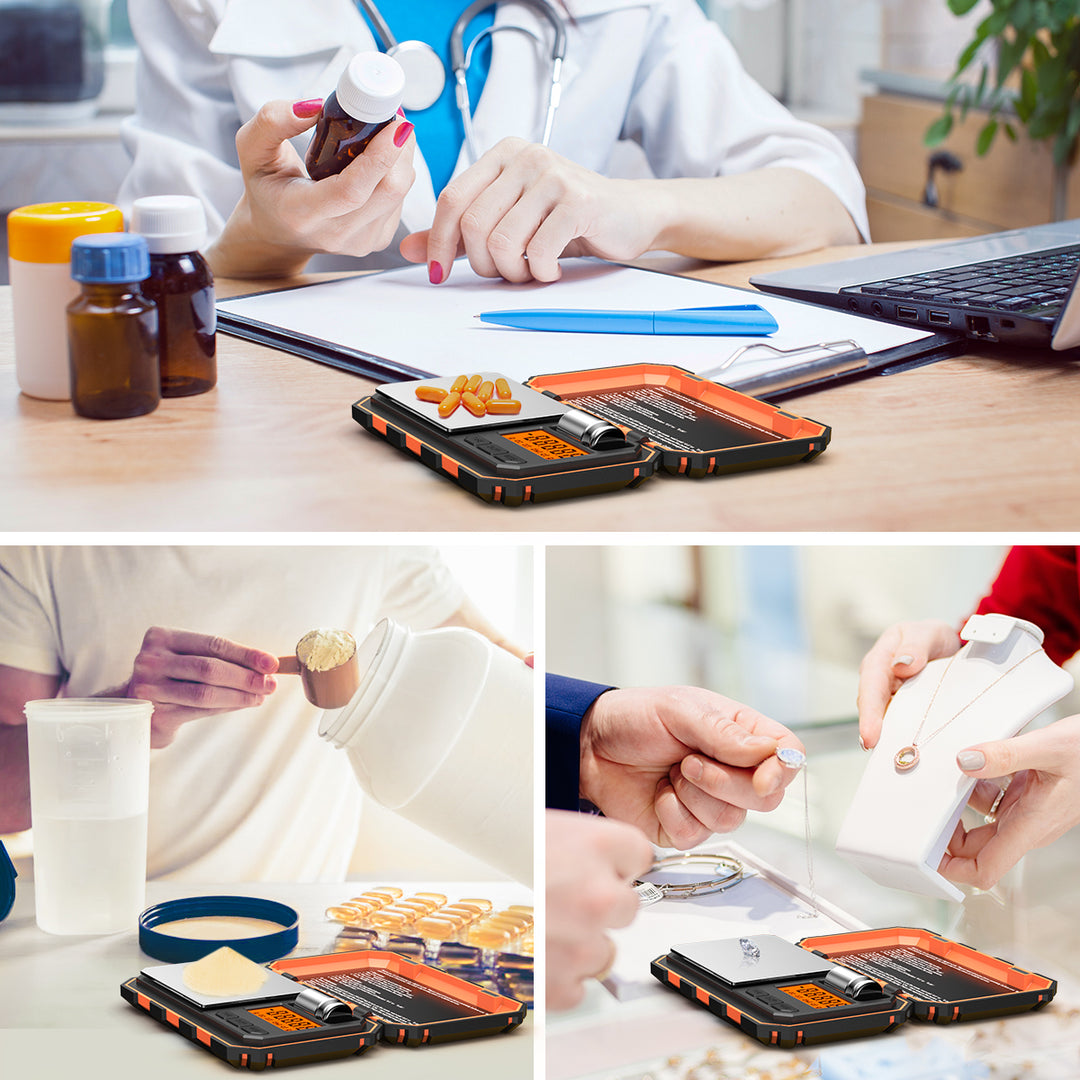 Premium Digital Pocket Scale – 200g Capacity, 0.01g Precision, Multi-Unit Conversion, Calibration Weight Included for Food, 