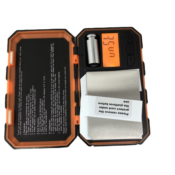 Premium Digital Pocket Scale – 200g Capacity, 0.01g Precision, Multi-Unit Conversion, Calibration Weight Included for Food, 