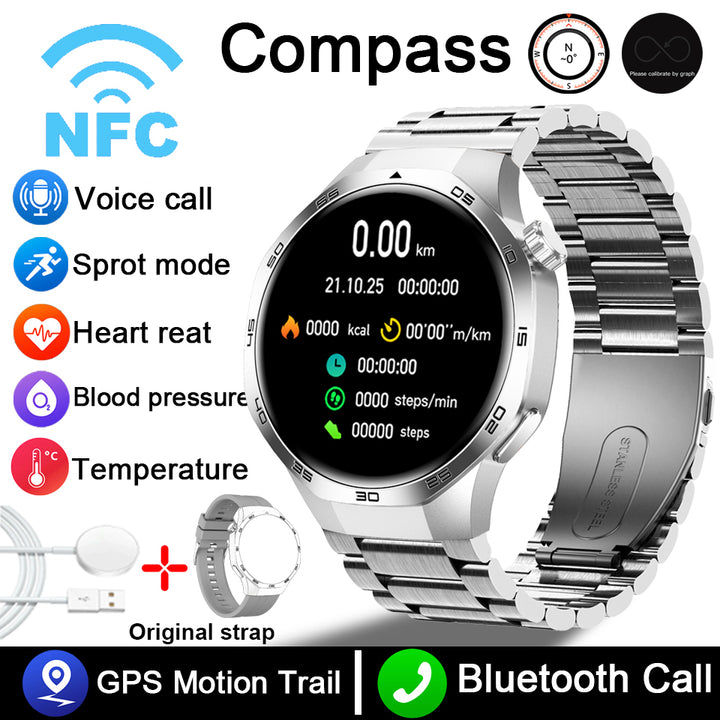 Premium AMOLED Smartwatch with AI, Bluetooth Calling, 100+ Sports Modes, IP68 Waterproof, Prayer Alerts, Health & Fitness 