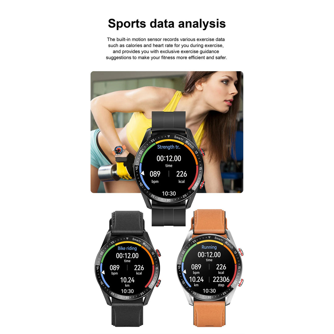 Premium Smartwatch for Men – Full Circle Touch Screen, Bluetooth Call, Waterproof, Heart Rate & Blood Pressure Monitoring, Sports Activity Tracker - StrengthXPhysiotherapy