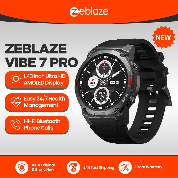 Premium Smartwatch with 1.43" AMOLED Display, Voice Calling, Health & Fitness Tracking, SpO2, Heart Rate, 14-Day Battery, 