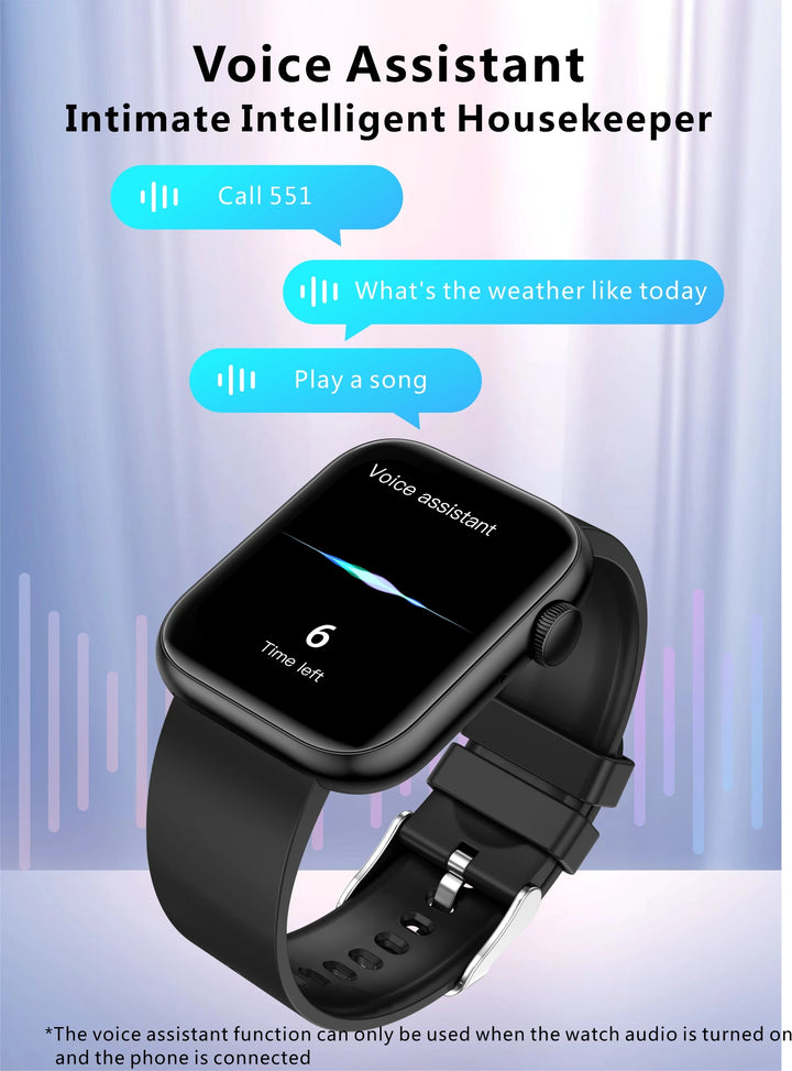Premium Smartwatch - Wireless Charging, Bluetooth Calls, Fitness Tracker, Custom Watch Faces, Heart Rate Monitoring, Sleep Tracking, Waterproof, Men & Women - StrengthXPhysiotherapy