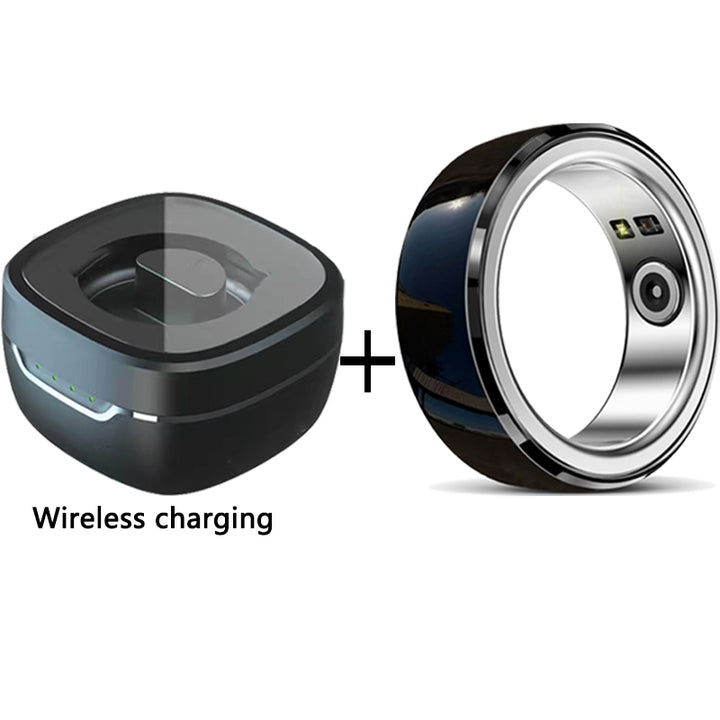 Premium Smart Fitness Ring with Charging Case - Heart Rate, Sleep & Health Monitoring, Blood Oxygen Detection, IPX8 