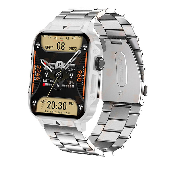 Premium Outdoor Military Smartwatch for Men - Bluetooth Calling, IP68 Waterproof, 100+ Sports Modes, 1.95-inch Display, Heart