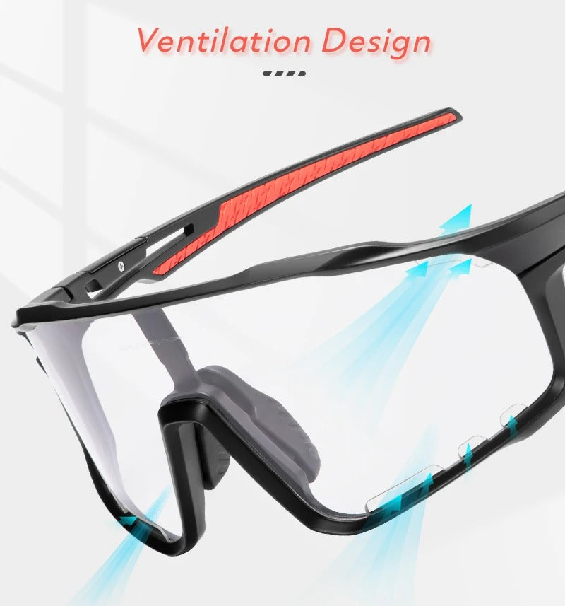 Premium Photochromic Cycling Sunglasses for Men & Women – UV400 Protection, Adjustable Lenses, Sports Eyewear for Running, MTB, Bike, Road Cycling & Driving - StrengthXPhysiotherapy
