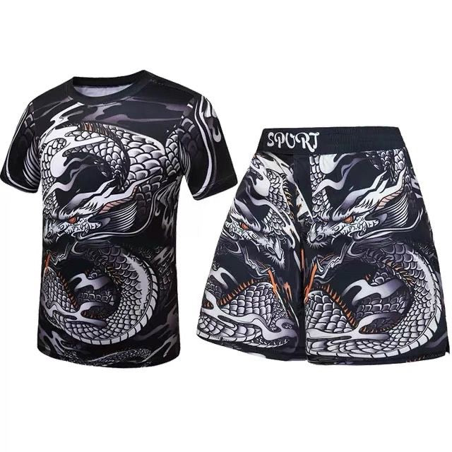 Premium MMA Boxing Training Set – UFC Fighting Suit for Men, Women & Children, Breathable Quick Dry Sports Wear, Short 